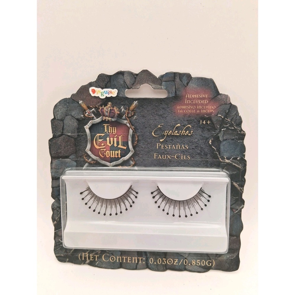 Black Beaded False Eyelashes 2010 Single Set Sealed Box Halloween or Everyday